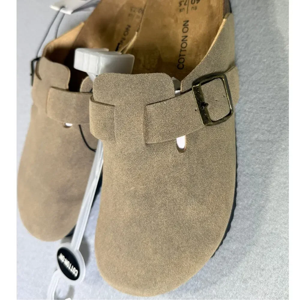 Cotton on Men's Closed Toe Buckle Slide - Taupe 7.5 $40